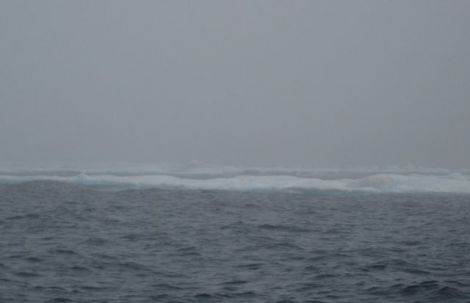 Crossing the sea ice in the fog 8/6